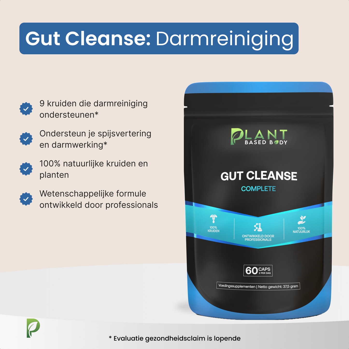 Gut Cleanse β Darm Detox voor natuurlijke darmreiniging β 60 capsules