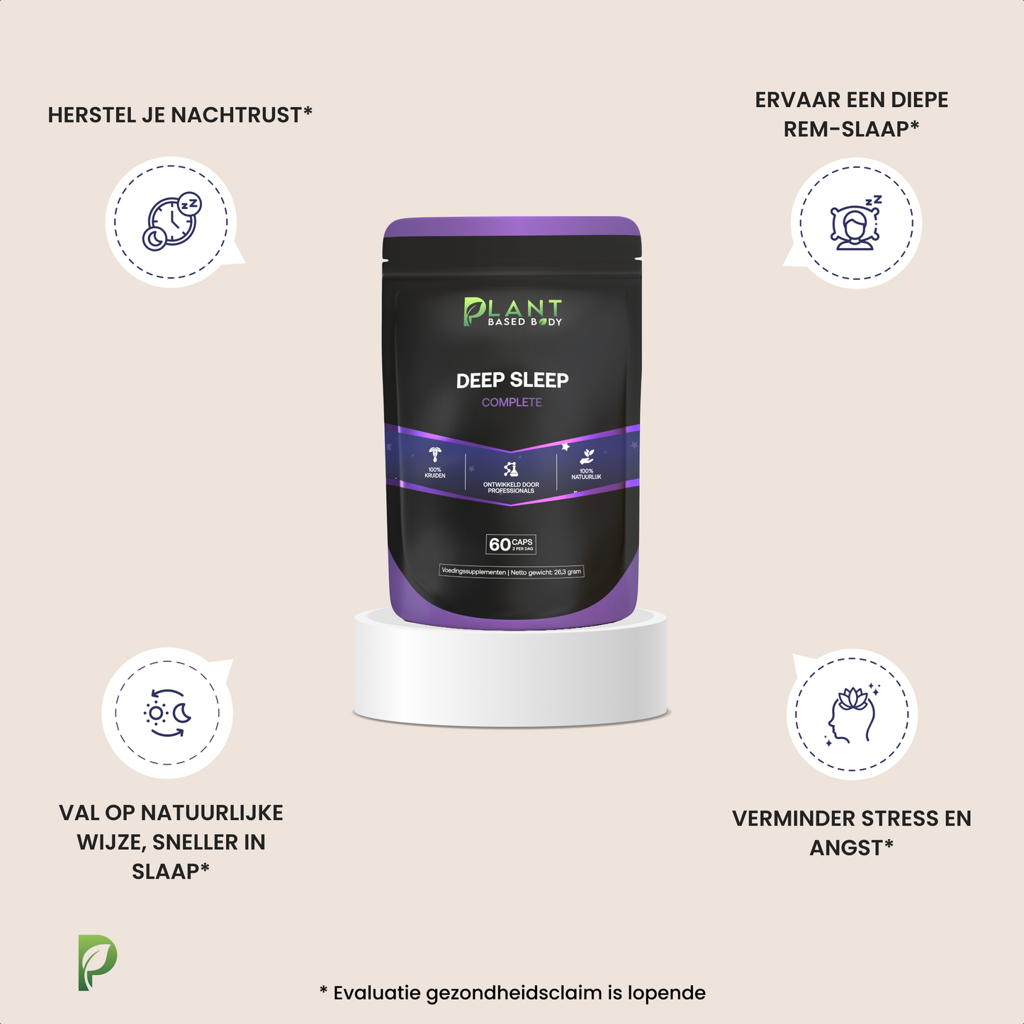 Deep Sleep β Natuurlijke slaappillen voor nachtrust en tegen stress β 60 capsules